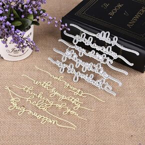 Sympathy Words Cutting Dies,DIY Scrapbooking Artist Metal Cutting Dies Stencils for DIY Scrapbooking Paper Cards Making Decorative Crafts Supplies