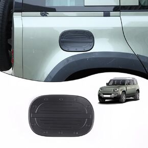 Car Filler Fuel Door Tank Gas Cap Cover Trim for Land Rover Defender 2020-2024 Exterior Fuel Tank Door Panel Cover Sticker Decal (Matte Black)