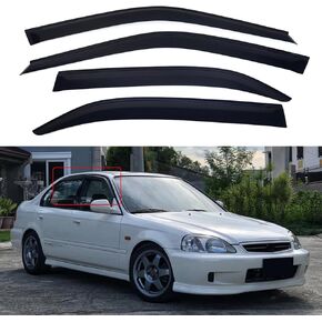 Window Visors Compatible with Honda，Rain Guards Sun Shields Window Deflector (for Honda Civic Sedan 1996-2000)