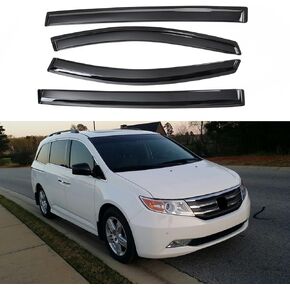 Kyannkara Rain Guards Side Window Visor Vent Outside Mount, 4PCS Fits for Honda Odyssey 2011 2012 2013 2014 2015 2016 2017