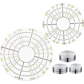Wonderjune 5 Pcs Ceramic Pottery Trimming Spinner Tools Set 4.72 in/3.54 in Rotary Disc Pottery Wheel Trimmer Tool Clay Tools with 3 Size Metal Pottery Throwing Wheel for Pottery Clay Artist
