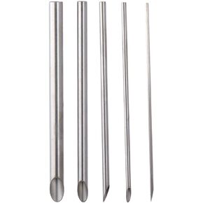 5pcs Stainless Steel Silver Hole Punch Circle Cutter Circle Hole Punch Hand Sculpture Clay Hole Puncher Pottery Circle Cutter Drilling Pottery Cutter Circular Clay Hole Cutter