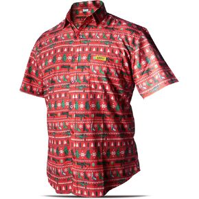 Hawaiian Christmas Shirt Mens Shirts with Guns