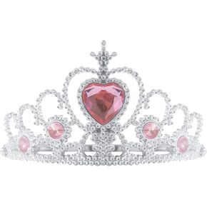 12 Pack - Heart Stone Tiaras for Girls - Princess Party Supplies