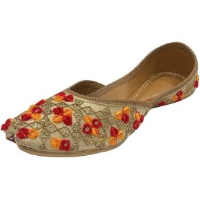 Multicolor Punjabi Juttis for Women Ethnic Handmade Sandals Weeding Indian Shoes Traditional Jooti