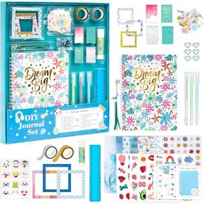 MOSA BEAR Journal Kit, Journal Set for Teenage Girls, Scrapbook & Diary Supplies Set, Stationary Set, 6 7 8 9 10 11 12 13 Year Old Girl Birthday Gift (pink)