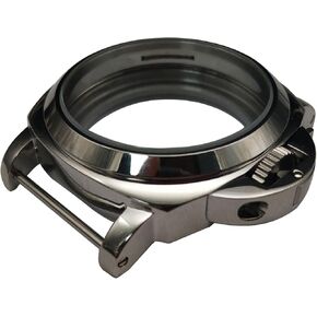 Stainless Steel 44mm Watch Case Kits for ETA 6497/6498 ST3600 Movement Accessories, Replacement Watch Case for Women’s Men’s Wrist Watch