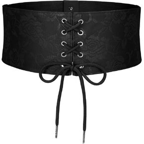 SUOSDEY Corset Belt for Women, Lace Wide Waist Belt for Dress Cinch Belt