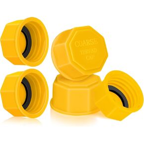 Gas Can Cap Replacement, Gas Can Caps for Gasoline 5 Gallon with Coarse Thread, Fit Most 1/2/3/5 Gallon Gas Can, Plastic Gas Tank Lids for Improved Sealing, Portable and Durable, 5PCS