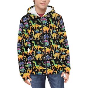Boys Zip Up Hoodie Casual Long Sleeve Kids Clothes with Pocket Little Boys Sweatshirts Size 6-16