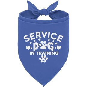Service Dog in Training Dog Bandana, Dog Bandana, Blue Pet Dog Scarf Accessories, Pet Dog Triangle Scarf, Funny Cute Dog Bandana, Dog Bandana for Small Medium Large Dogs, Gift for Dog Lover (C60)