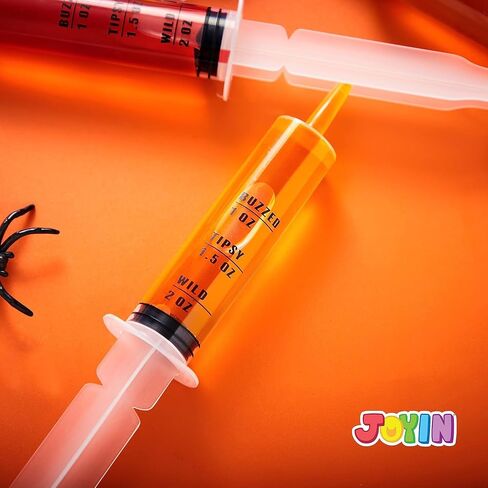 JOYIN 36 PCs 60ml Charge Plastic Syringes, 2 oz Reusable Container Tubes with Caps & Individually Wrapped; Easy-Grip Caps for Halloween Party Favor in Saudi Arabia