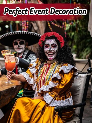 عصابة رأس على شكل تاج زهرة الورد المكسيكي من فريدا - غطاء رأس لعيد الهالوين لعيد الهالوين، غطاء رأس للحفلات التنكرية in Kuwait