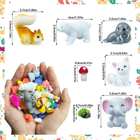 HAVAGDTM 110 قطعة أشكال حيوانات صغيرة أشكال بطة صغيرة ديكور حديقة مصغرة لحديقة مصغرة المناظر الطبيعية الأواني دمية DIY بها بنفسك اليدوية حفلة عيد ميلاد صالح in Kuwait
