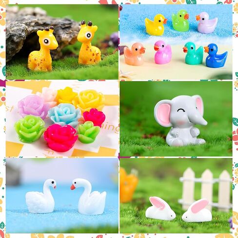 HAVAGDTM 110 قطعة أشكال حيوانات صغيرة أشكال بطة صغيرة ديكور حديقة مصغرة لحديقة مصغرة المناظر الطبيعية الأواني دمية DIY بها بنفسك اليدوية حفلة عيد ميلاد صالح in Kuwait