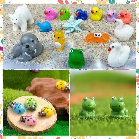 HAVAGDTM 110 قطعة أشكال حيوانات صغيرة أشكال بطة صغيرة ديكور حديقة مصغرة لحديقة مصغرة المناظر الطبيعية الأواني دمية DIY بها بنفسك اليدوية حفلة عيد ميلاد صالح in Kuwait