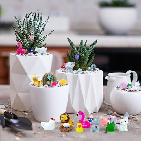 HAVAGDTM 110 قطعة أشكال حيوانات صغيرة أشكال بطة صغيرة ديكور حديقة مصغرة لحديقة مصغرة المناظر الطبيعية الأواني دمية DIY بها بنفسك اليدوية حفلة عيد ميلاد صالح in Kuwait