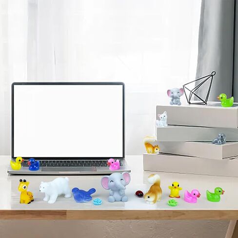 HAVAGDTM 110 قطعة أشكال حيوانات صغيرة أشكال بطة صغيرة ديكور حديقة مصغرة لحديقة مصغرة المناظر الطبيعية الأواني دمية DIY بها بنفسك اليدوية حفلة عيد ميلاد صالح in Kuwait