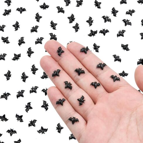 100PCS Halloween Miniature Bats Dollhouse Mini Bats for Crafts Cute Halloween Decor Tiny Bat Decor for Fairy Garden Dollhouse Micro Landscaping Decoration in Kuwait