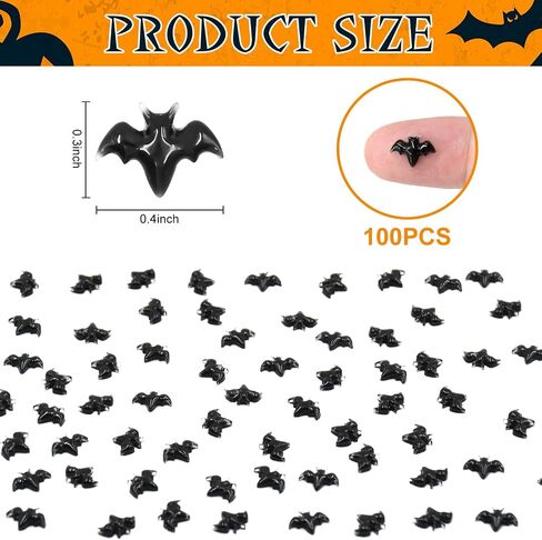 100PCS Halloween Miniature Bats Dollhouse Mini Bats for Crafts Cute Halloween Decor Tiny Bat Decor for Fairy Garden Dollhouse Micro Landscaping Decoration in Kuwait