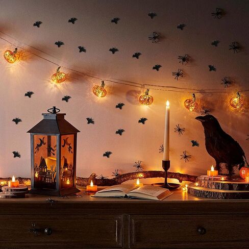 100PCS Halloween Miniature Bats Dollhouse Mini Bats for Crafts Cute Halloween Decor Tiny Bat Decor for Fairy Garden Dollhouse Micro Landscaping Decoration in Kuwait
