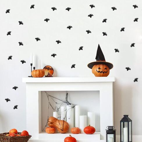 100PCS Halloween Miniature Bats Dollhouse Mini Bats for Crafts Cute Halloween Decor Tiny Bat Decor for Fairy Garden Dollhouse Micro Landscaping Decoration in Kuwait