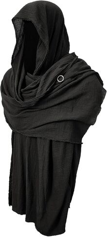 Shawl Scarf Medieval Costume Cowl Cloak with Hood Men Renaissance Accessories Costume Robes, Capes in Saudi Arabia