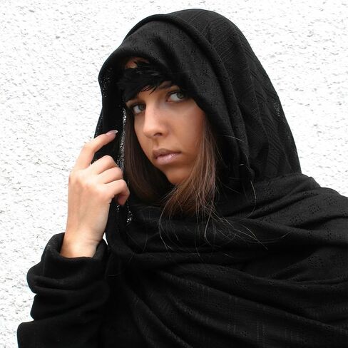 Shawl Scarf Medieval Costume Cowl Cloak with Hood Men Renaissance Accessories Costume Robes, Capes in Saudi Arabia