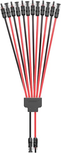 Solar Connectors for 2-3-4-6-8 Solar Panels,Tool-Free Solar Panels Connectors 10awg, Waterproof Solar Panel Splitter, 2 to 8 Y Branch Parallel Adapter for Solar Cable Extension in Saudi Arabia