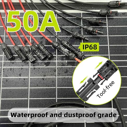 Solar Connectors for 2-3-4-6-8 Solar Panels,Tool-Free Solar Panels Connectors 10awg, Waterproof Solar Panel Splitter, 2 to 8 Y Branch Parallel Adapter for Solar Cable Extension in Saudi Arabia