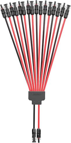 Solar Connectors for 2-3-4-6-8 Solar Panels,Tool-Free Solar Panels Connectors 10awg, Waterproof Solar Panel Splitter, 2 to 8 Y Branch Parallel Adapter for Solar Cable Extension in Saudi Arabia