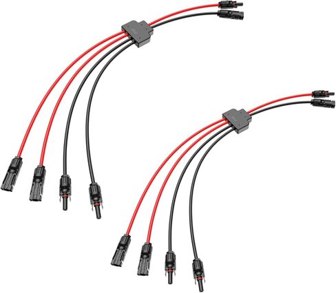 Solar Connectors for 2-3-4-6-8 Solar Panels,Tool-Free Solar Panels Connectors 10awg, Waterproof Solar Panel Splitter, 2 to 8 Y Branch Parallel Adapter for Solar Cable Extension in Saudi Arabia