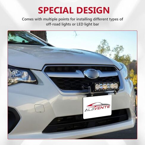 ALAVENTE العالمي لوحة ترخيص جبل قوس الثقيلة الصلب اللوحة الأمامية تصاعد قوس حامل ل 6 "7" 12 "17" 20 "أضواء شريط ضوء LED لسيارة الدفع الرباعي 4x4 لجيب in Kuwait