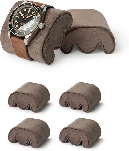 TAWBURY Fraser Watch Case Pillows - Pack of 6 Small Replacement Pillows for Our Fraser Brown Leather Watch Cases | 'M' Shaped Pillows Designed to fit 14.5cm - 17cm Wrists (Brown) in Kuwait