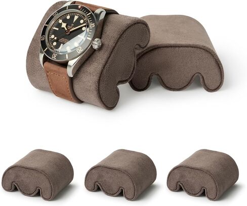 TAWBURY Fraser Watch Case Pillows - Pack of 6 Small Replacement Pillows for Our Fraser Brown Leather Watch Cases | 'M' Shaped Pillows Designed to fit 14.5cm - 17cm Wrists (Brown) in Kuwait