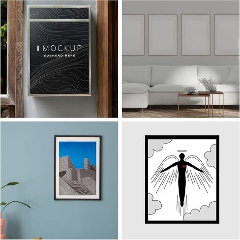 MECCANIXITY 10pcs Self Adhesive Magnetic Poster Frame Wall Sign Holder, 11"x17" Magnetic Picture Frame Document Display Window Sign Wall Mount for Home Office Store Restaurant,Silver in Saudi Arabia