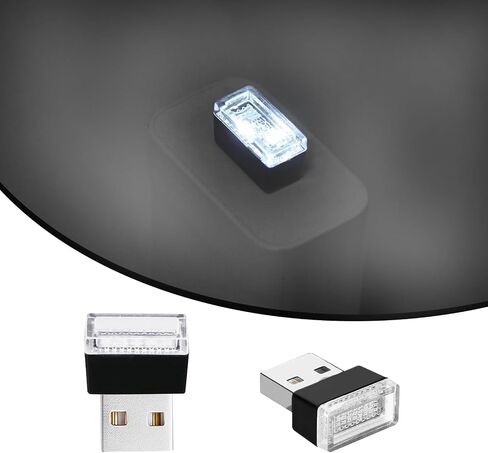 USB LED Car Interior Atmosphere Lights, 2 PCS, Night Light, Decoration Lamp USB Night Light for All Car Interiors (Blue) in Saudi Arabia