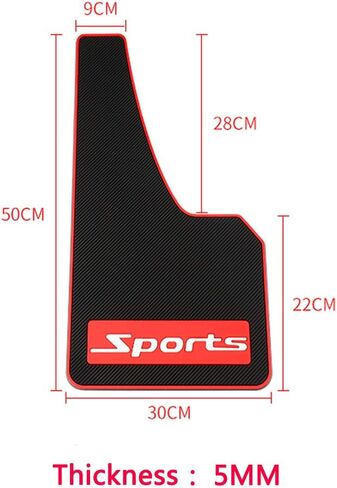 LLJSTAT Mania Car Mud Flaps Universal Fit Black Splash Guards Rubber mud Guard Universal Pickup SUV Mudguard Mud Flaps Rubber No Collision Universal Pickup SUV 2pcs/Set … (44) in Kuwait