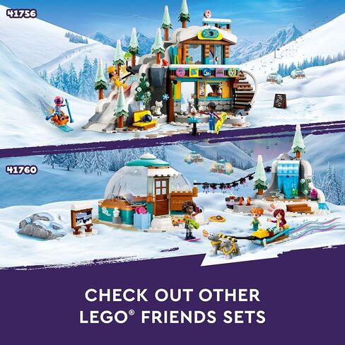 LEGO Friends Holiday Ski Slope and Café 41756 Building Toy Set, Creative Fun for Ages 9+ with 3 Mini-Dolls and Lots of Accessories, A Gift for Kids Who Love Snow Sports or Role Playing in Saudi Arabia