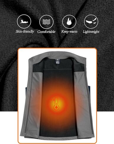 Little Donkey Andy Men's Lightweight Golf Vest Outerwear Warm Fleece Lining Sleeveless Running Casual Hiking Vests in Saudi Arabia