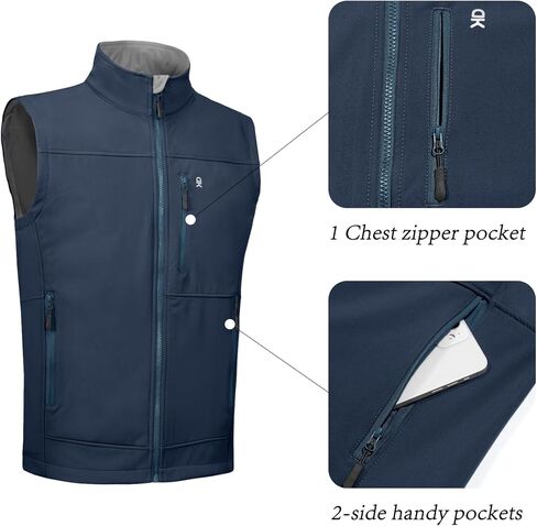 Little Donkey Andy Men's Lightweight Golf Vest Outerwear Warm Fleece Lining Sleeveless Running Casual Hiking Vests in Saudi Arabia
