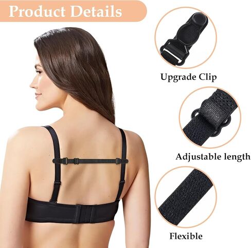 8 Pcs Bra Strap Clips, Bra Strap Holders for Slipping Adjustable Elastic Bra Straps Multicolor Bra Strap Holder Stop Slipping for all Cup Sizes 7 Colors Bra Clips to Make Conceal Straps in Saudi Arabia