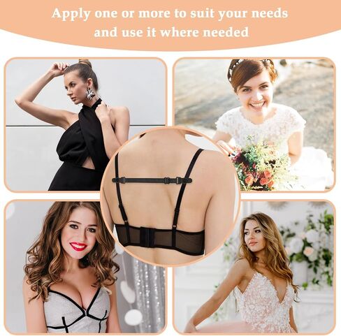 8 Pcs Bra Strap Clips, Bra Strap Holders for Slipping Adjustable Elastic Bra Straps Multicolor Bra Strap Holder Stop Slipping for all Cup Sizes 7 Colors Bra Clips to Make Conceal Straps in Saudi Arabia