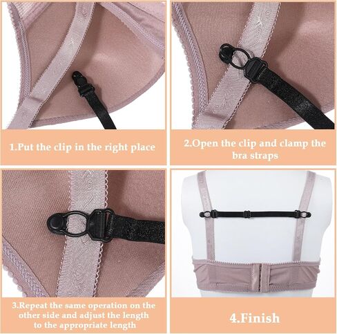 8 Pcs Bra Strap Clips, Bra Strap Holders for Slipping Adjustable Elastic Bra Straps Multicolor Bra Strap Holder Stop Slipping for all Cup Sizes 7 Colors Bra Clips to Make Conceal Straps in Saudi Arabia