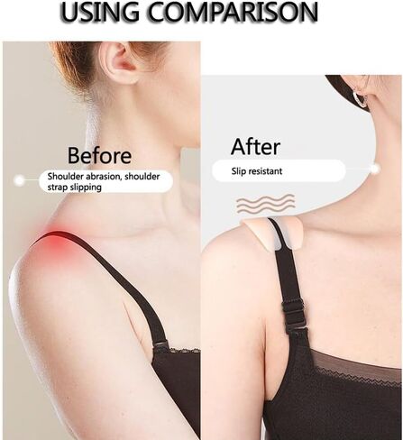 3 أزواج من وسائد حمالة الصدر من السيليكون من VASANA، حامل غير مرئي ومضاد للانزلاق، وسائد مريحة لحماية الكتف من السيليكون الناعم للنساء والفتيات (أسود + أبيض + جلد) in Kuwait