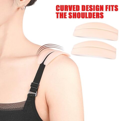3 أزواج من وسائد حمالة الصدر من السيليكون من VASANA، حامل غير مرئي ومضاد للانزلاق، وسائد مريحة لحماية الكتف من السيليكون الناعم للنساء والفتيات (أسود + أبيض + جلد) in Kuwait