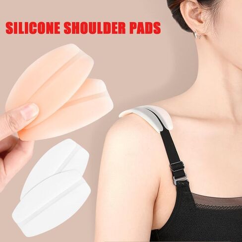 3 أزواج من وسائد حمالة الصدر من السيليكون من VASANA، حامل غير مرئي ومضاد للانزلاق، وسائد مريحة لحماية الكتف من السيليكون الناعم للنساء والفتيات (أسود + أبيض + جلد) in Kuwait