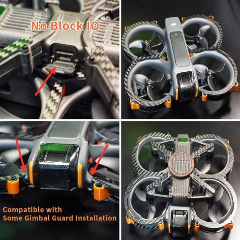 Drone Carbon Fiber Propeller Guard for DJI Avata 2, Drone Bumper Guards Prop Protection Kit for DJI Avata 2 Accessories, Drone Blade Protector (Propeller Guard) in Saudi Arabia