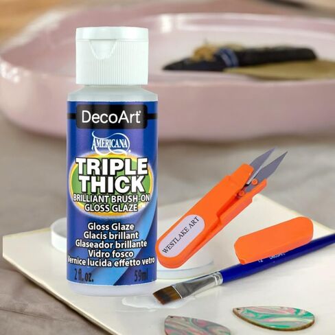 Bundle of Thread Cutter & Embroidery Scissor - 11c, and Triple Thick Brilliant Brush-On Gloss Glaze 2oz, Pack of 2 in Saudi Arabia