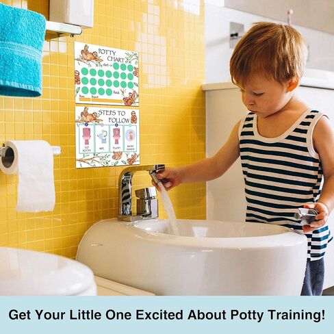 Rainbow Garden Potty Trainning Sticker Chart for Toddlers Boys Girls, 10 Potty Training Chart with 216 Stickers & 1 Routine Card - A22 in Kuwait
